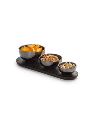 Philippi Trio Bowl with Wooden Tray