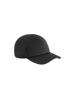 Montegrappa Pure Cashmere Baseball Cap, Black