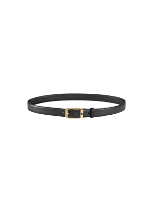 Montegrappa Signet reversible belt, Black, IP yellow gold
