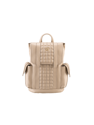 Montegrappa Amb-ition Golf Mini Backpack, Sand Base, Sand Piping, Yellow gold
