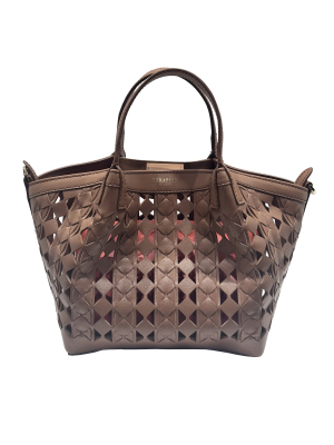 Serapian Mini Secret Mosaico SeeThrough Tan/Coral Red