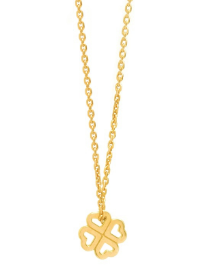 Babette Wasserman Clover Heart Necklace, Gold