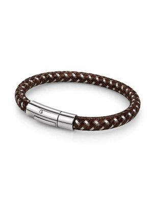 Babette Wasserman Devil Bracelet Brown Cord & stainless steel