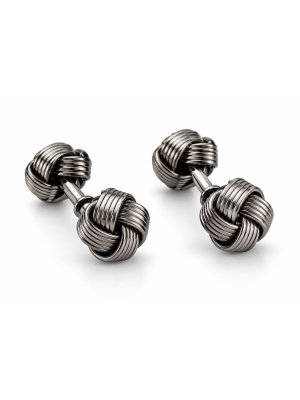 Babette Wasserman Pebble Cufflinks Black Base Metal