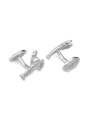 Babette Wasserman Lobster Cufflinks, Rhodium - Base Metal, Rhodium Plated