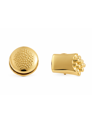Babette Wasserman Burger and Fries Cufflinks - Base Metal, Yellow Gold Plated, Enamel
