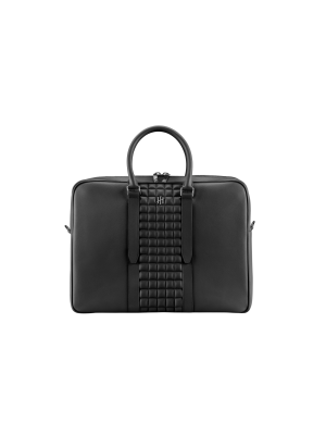 Montegrappa Amb-ition Laptop Bag, Black Base, Black Piping, Black Trims