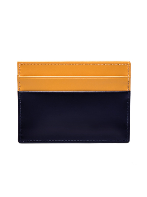 Ettinger Bridle Hide Flat Credit Card Case Navy/London Tan