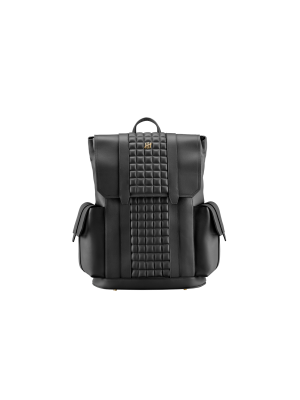 Montegrappa Amb-ition Golf Standard Backpack, Black Base, Black Piping