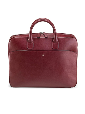 Montegrappa Cartella Laptop, Bordeaux Saffiano