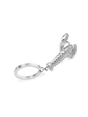 Babette Wasserman Lobster Keyring - Base Metal, Rhodium Plated