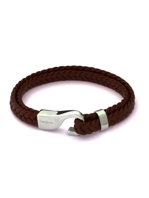 Babette Wasserman Marine Leather Bracelet, Brown - Leather, Steel
