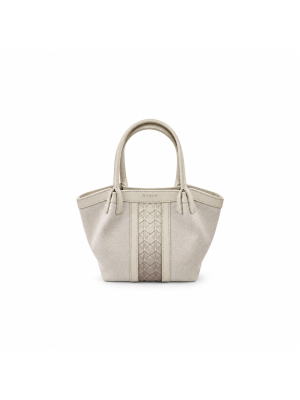 Serapian Mini Secret bag Canvas Off White/Shaded Sahara