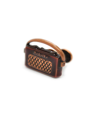 Babette Wasserman Retro Radio Pin - Base Metal and Enamel