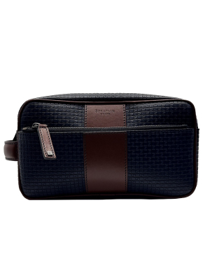 Serapian Wash bag Stepan 72 Ocean/Cuoio