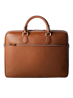 Serapian Slim briefcase Cachemire Tobacco