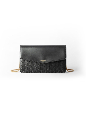 Serapian Pochette w chain Mosaico Black