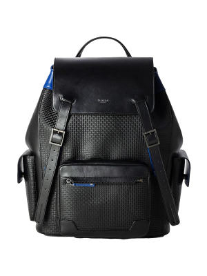 Serapian Flap backpack Stepan 72 Black Winter Blue