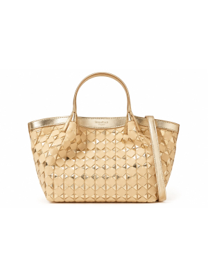 Serapian Mini Secret Bag in Mosaico Mestieri d'Arte (Golden Vanilla)