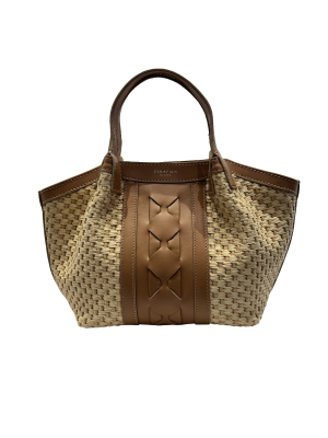 Serapian Mini Secret bag Rafia Natural/Almond