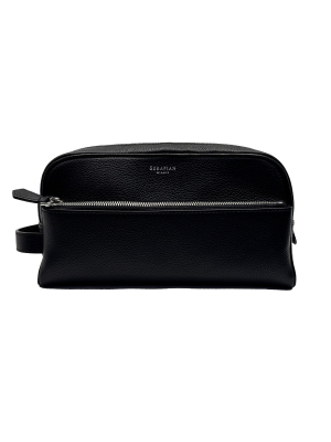 Serapian Double zip toiletry case Cachemire Black NP