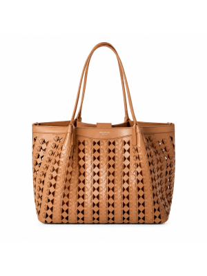 Serapian Mini Secret Mosaico SeeThrough Tan/Coral Red