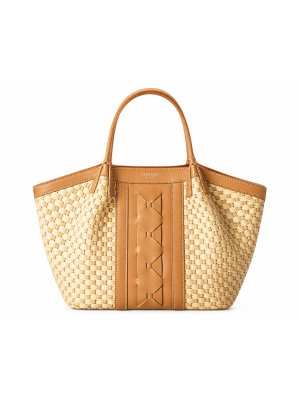 Serapian Mini Secret bag Rafia Natural/Almond