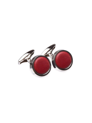 Ettinger Lifestyle Round Cufflinks Red
