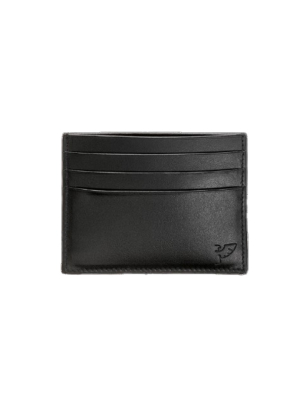 Tibaldi Mens Credit Card Case, Calf Leather And  Cotton Gros-Grain Lining