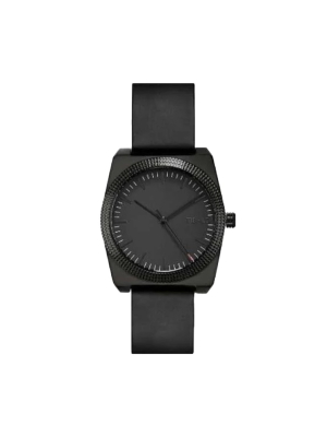 Tibaldi Leather Strap Black Dial Men'S Watch