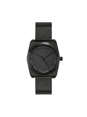 Tibaldi Steel Mesh Strap Black Dial Men'S Watch