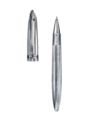 Tibaldi Pearl Mist Resin Rollerball Pen With Palladium Trim