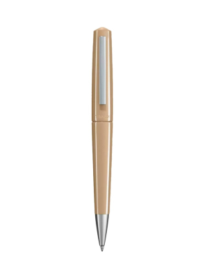 Tibaldi Nude Resin Ballpoint Pen With Stainless Steel Trim