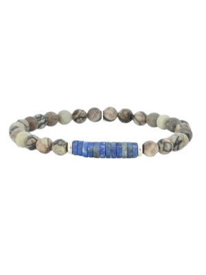 Babette Wasserman Pebble Bracelet, Lapis & Matrix Jasper