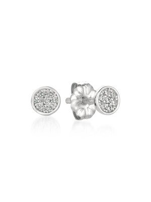 Crislu SUGAR DROP STUD EARRINGS FINISHED IN PURE PLATINUM