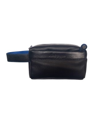 Montegrappa clutch bag - Black & Blue Handle
