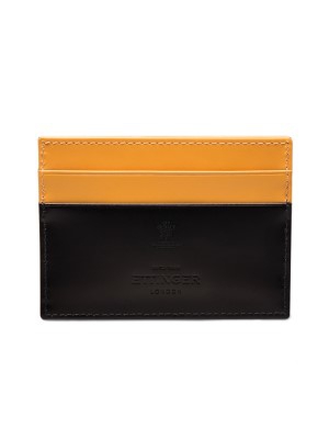 Ettinger Bridle Hide Flat Credit Card Case Black/London Tan