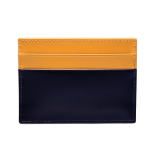 Ettinger Bridle Hide Flat Credit Card Case Navy/London Tan