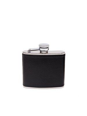 Ettinger Capra 4oz Captive Top Flask w. Funnel Black