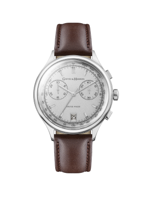 Gieves and Hawkes Gieves & Hawkes Men’s Watch Brown Leather Strap, Silver Case