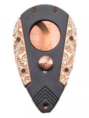 Le Cigaro Cigar Cutter Butterfly Style With Leather Pouch