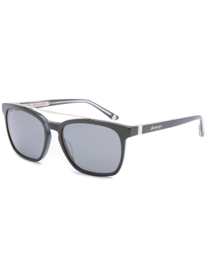 Montegrappa Sunglass - Polarized - Black/Gradian Brown Lenses - Unisex