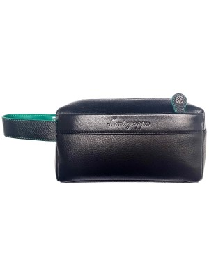 Montegrappa clutch bag - Black & green Handle