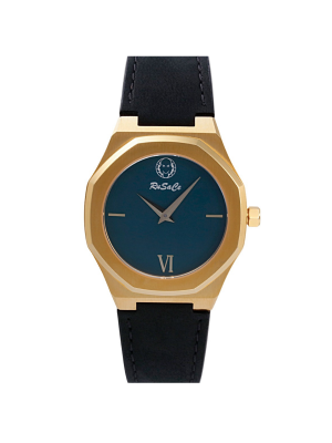 Rusace Ladies 34mm Gold Case Green matt Dial