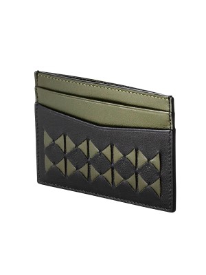 Serapian 4-Card Holder in Mosaico, Man, Navy Blue