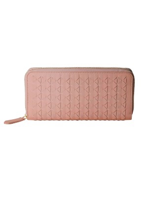 Serapian Zip wallet Mosaico Blush