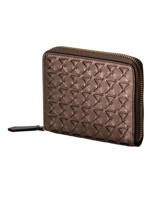 Serapian Mini zip wallet Mosaico Bronze