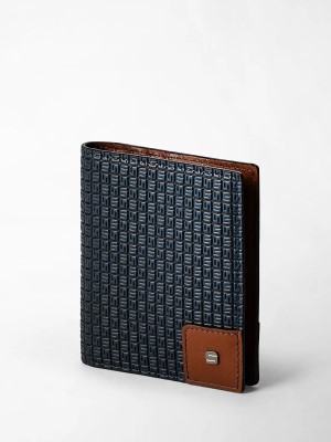 Serapian Foldable card case Stepan 72 Ocean/Cuoio